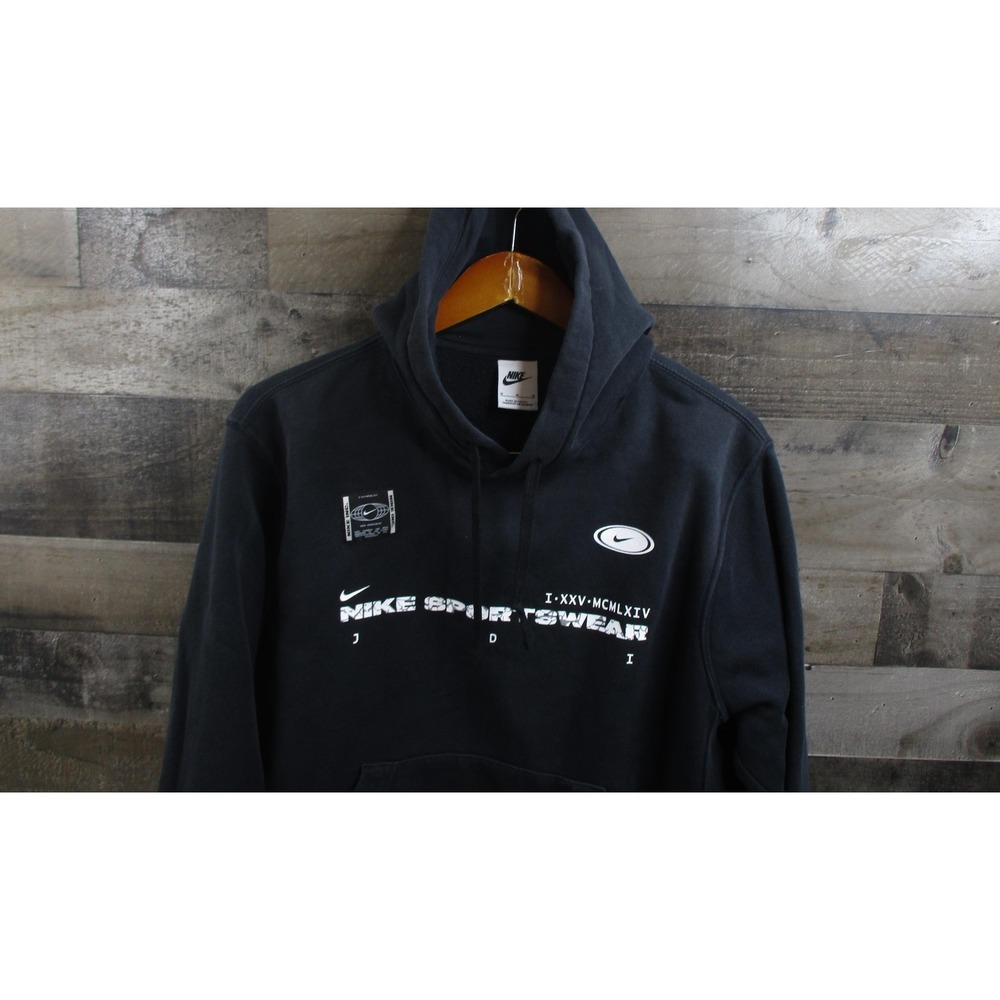 Nike Sportswear Hoodie Mens Medium Black JDI Just Do It Graphic Sweatshirt